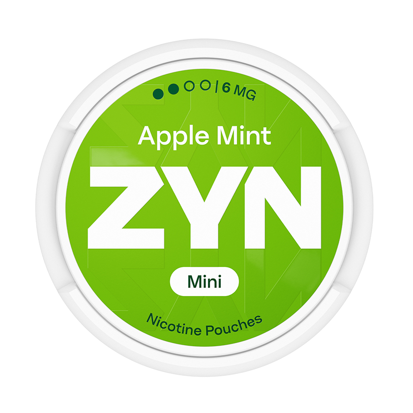 Can of ZYN Apple Mint Mini 6mg nicotine pouches