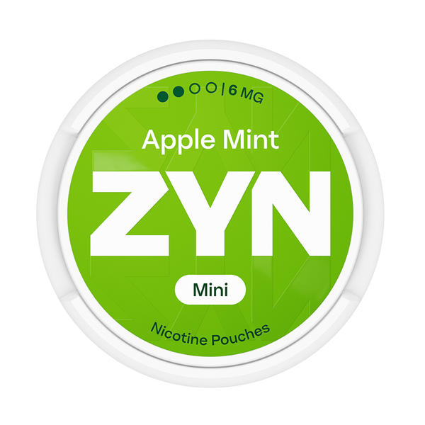 Can of ZYN Apple Mint Mini 6mg nicotine pouches