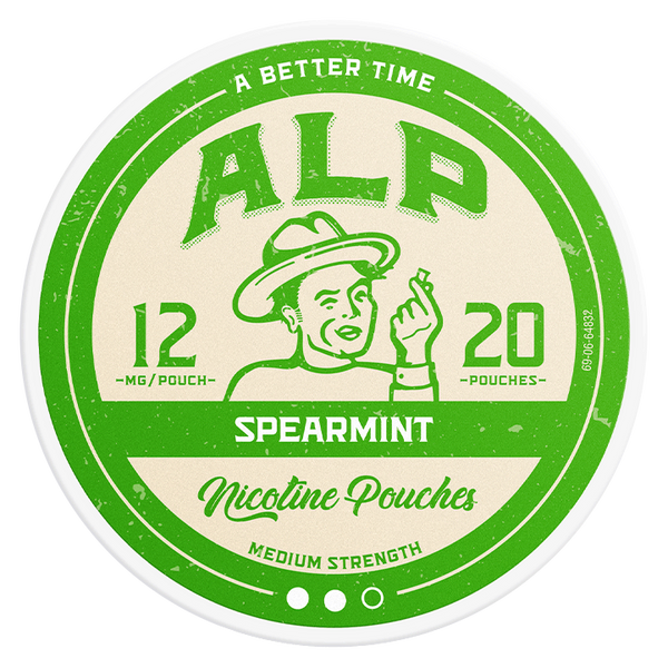 Can of ALP Spearmint 12mg nicotine pouches