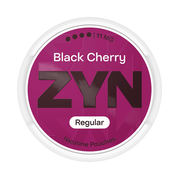 Can of ZYN Black Cherry Slim 11mg nicotine pouches (UK)