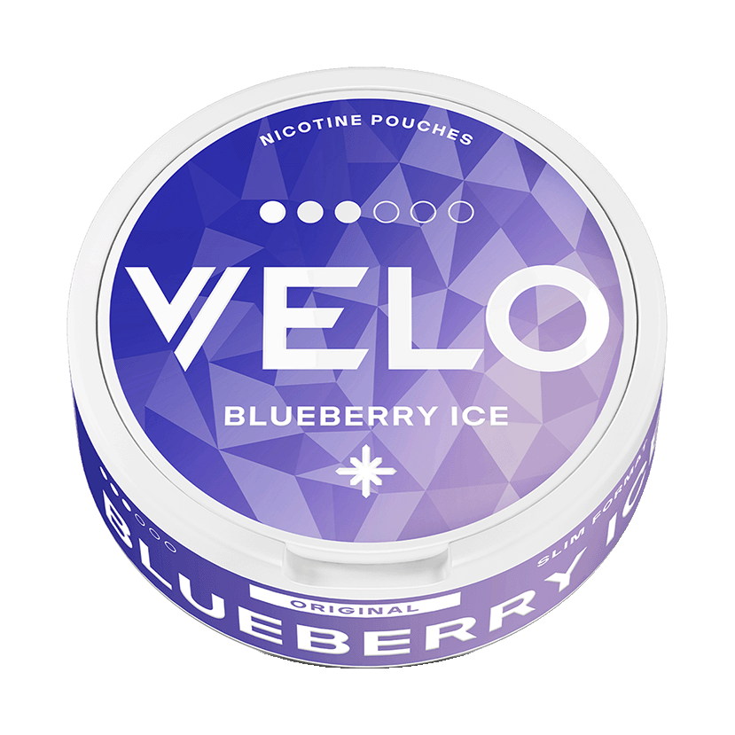 Can of VELO Blueberry Ice 8mg nicotine pouches