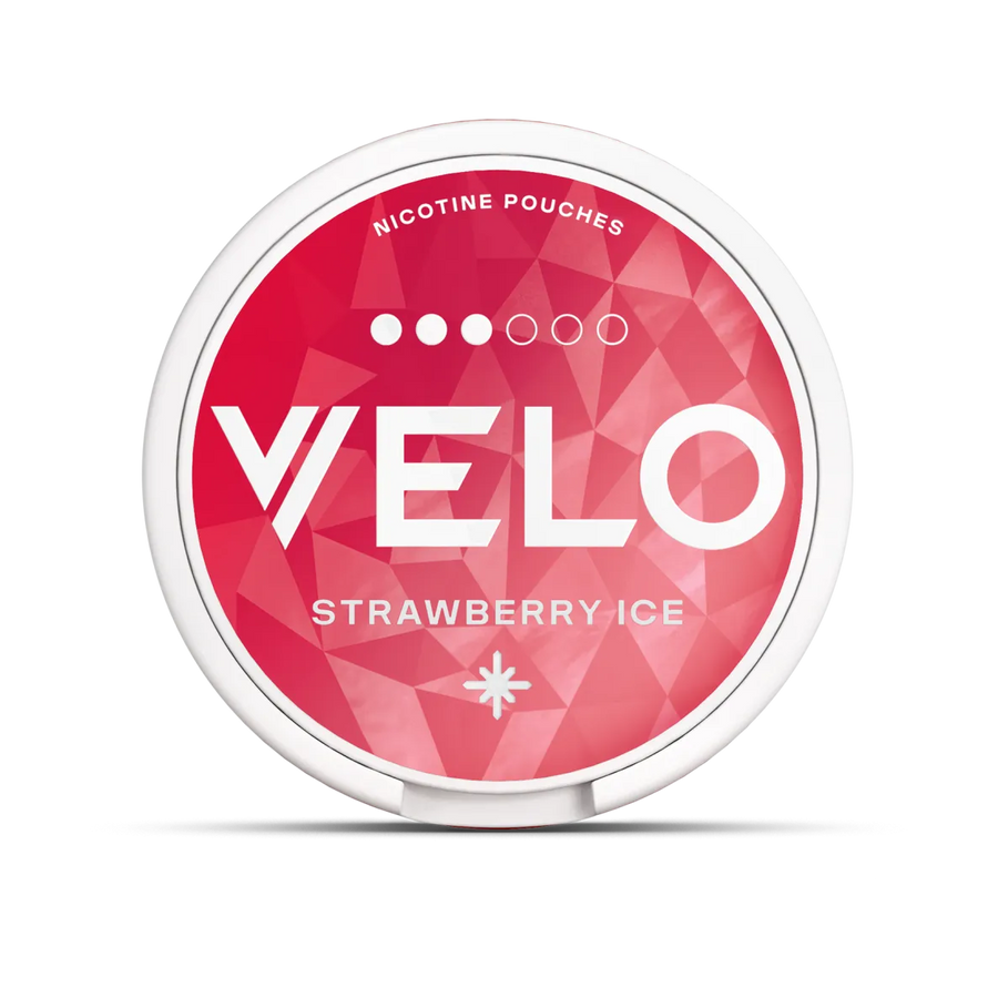 Can of VELO Strawberry Ice 10mg nicotine pouches
