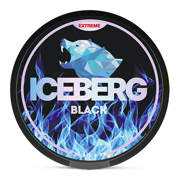 Can of Iceberg Black nicotine pouches