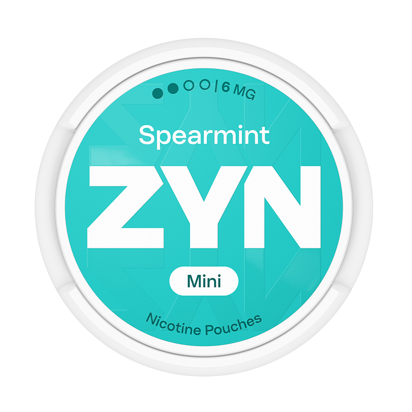 Can of ZYN Spearmint Mini nicotine pouches