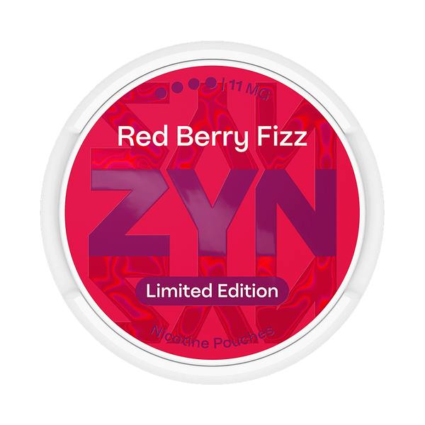 Can of ZYN Red Berry Fizz nicotine pouches