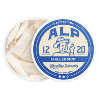 Open can of ALP Chilled Mint 12mg nicotine pouches