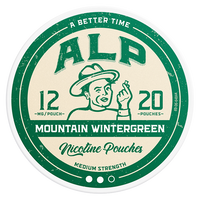 Can of ALP Mountain Wintergreen 12mg nicotine pouches