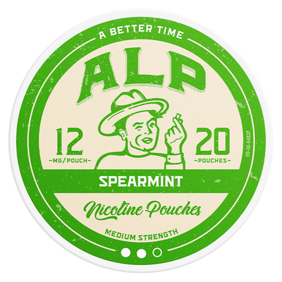 Can of ALP Spearmint 12mg nicotine pouches