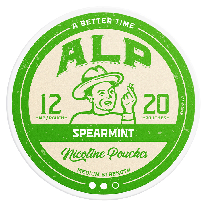 Can of ALP Spearmint 12mg nicotine pouches
