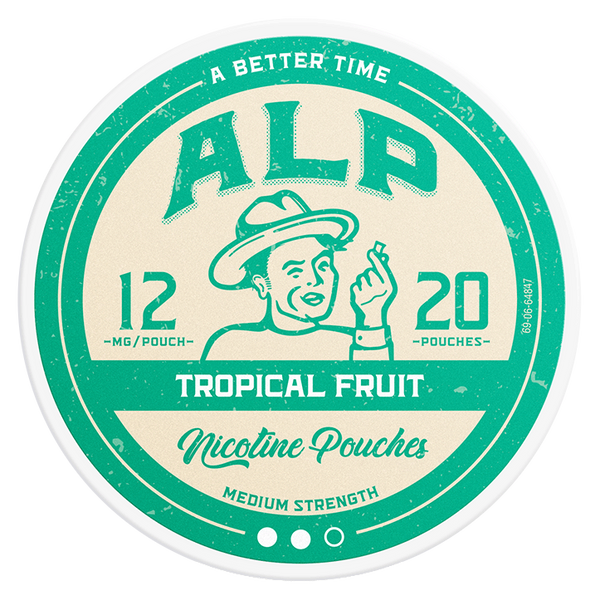 Can of ALP Tropical Fruit 12mg nicotine pouches