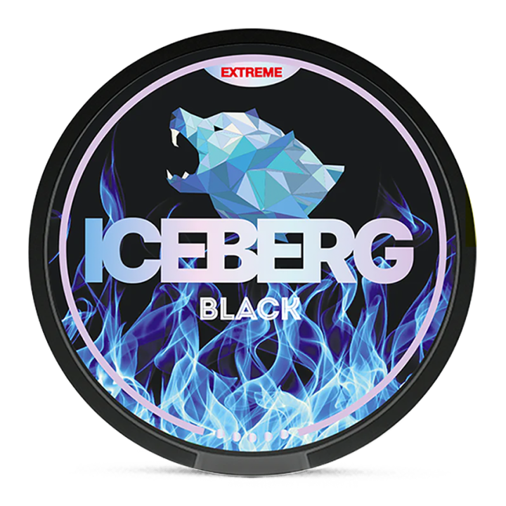 Can of Iceberg Black nicotine pouches