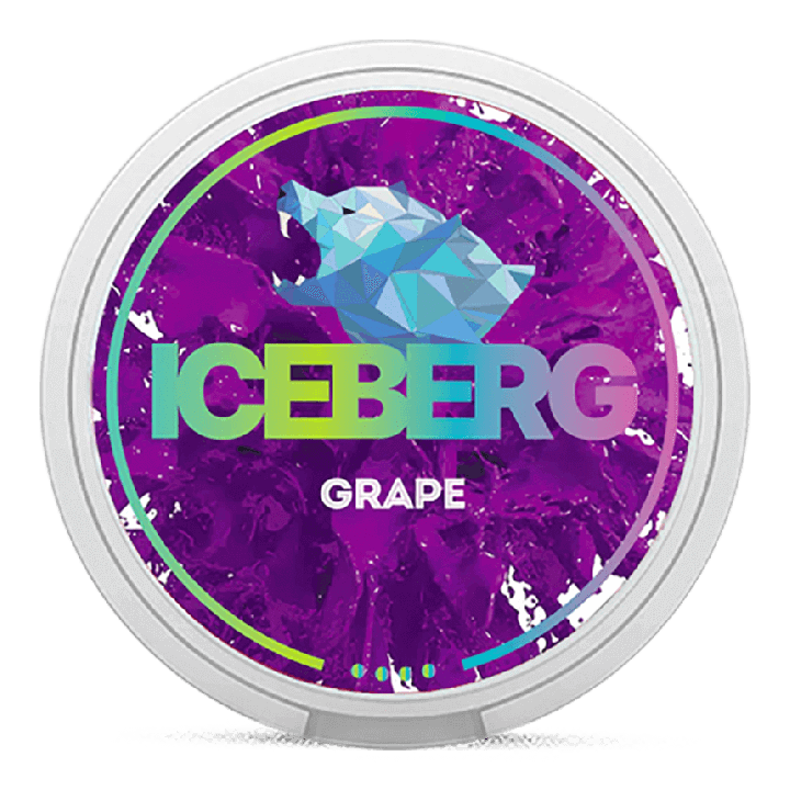 Can of Iceberg Grape Gum nicotine pouches