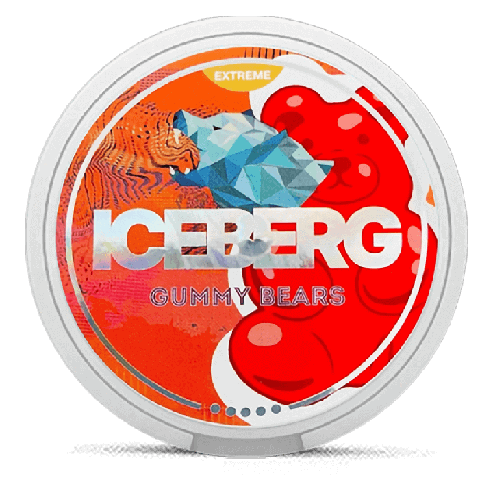 Can of Iceberg Gummy Bears nicotine pouches