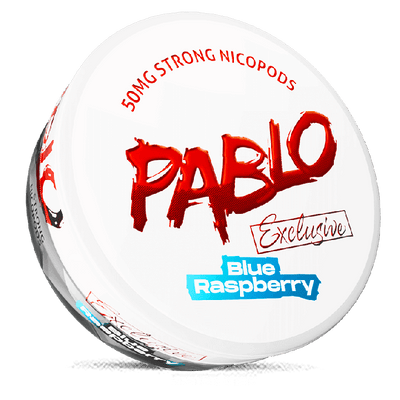 Can of Pablo Exclusive Blue Raspberry nicotine pouches