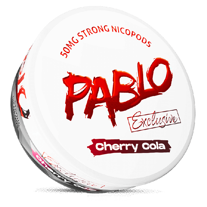 Can of Pablo Exclusive Cherry Cola nicotine pouches