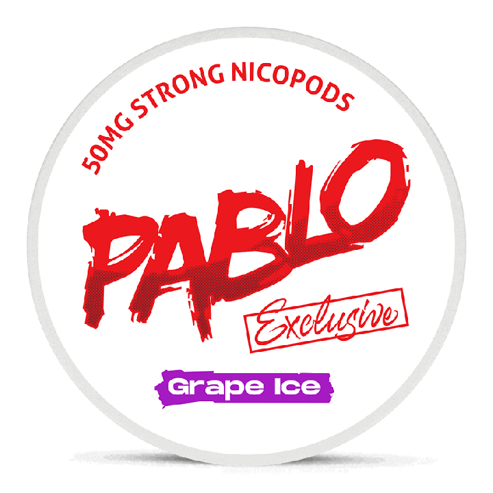 Can of Pablo Exclusive Grape Ice nicotine pouches