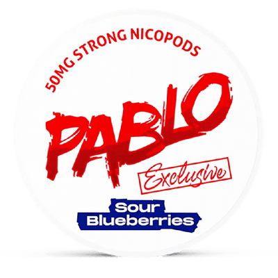 Can of Pablo Exclusive Sour Blueberries nicotine pouches