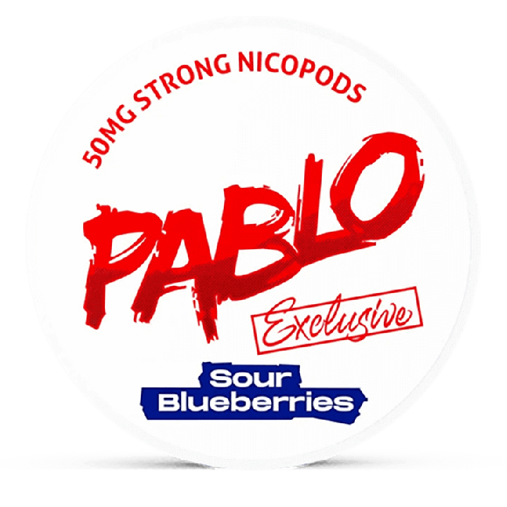 Can of Pablo Exclusive Sour Blueberries nicotine pouches