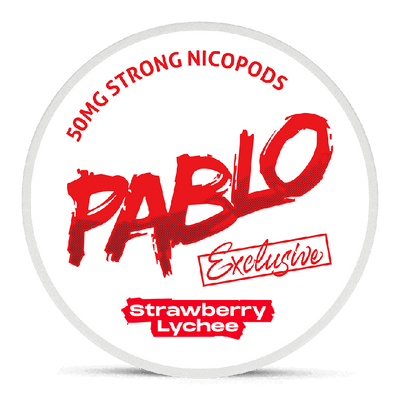 Can of Pablo Exclusive Strawberry Lychee nicotine pouches