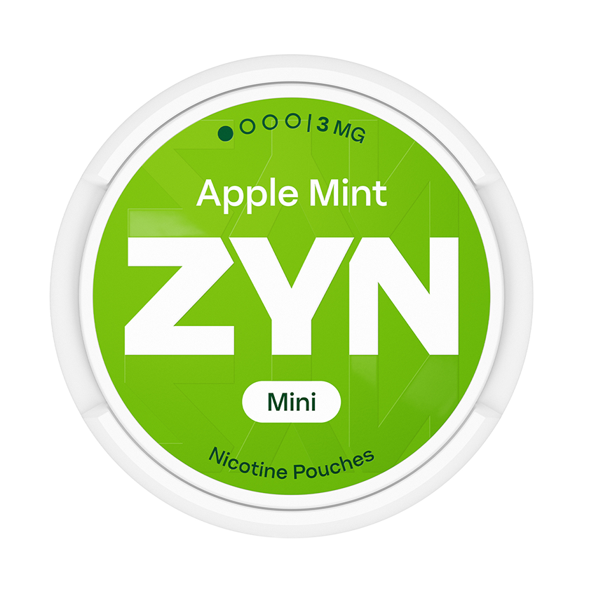 Can of ZYN Apple Mint Mini nicotine pouches (UK)
