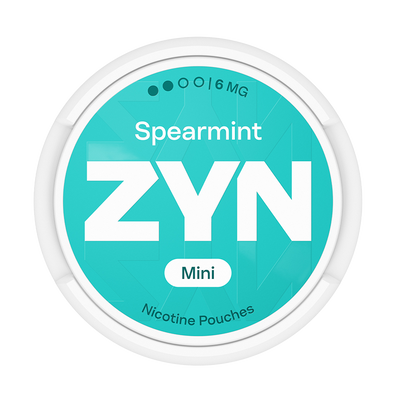 Can of ZYN Spearmint Mini nicotine pouches (UK)