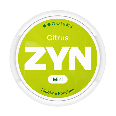 Can of ZYN Citrus Mini 6mg nicotine pouches (UK)