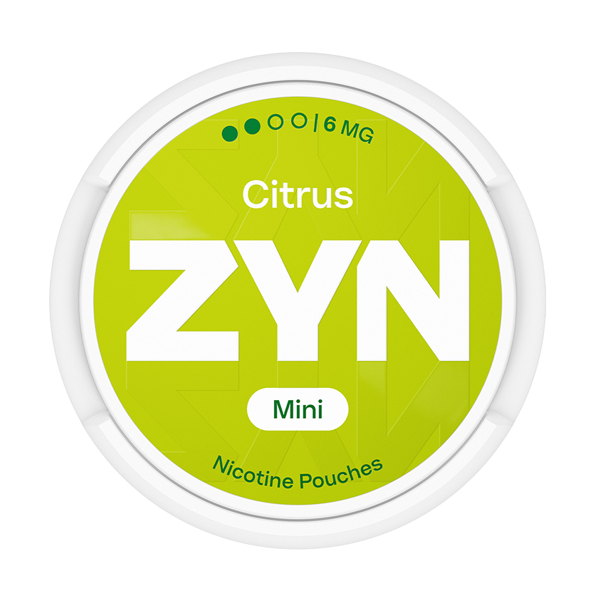 Can of ZYN Citrus Mini 6mg nicotine pouches (UK)