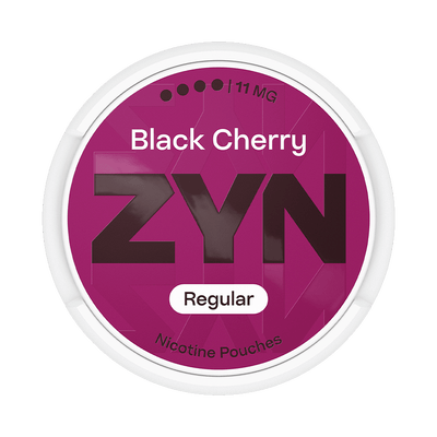 Can of ZYN Black Cherry Slim 11mg nicotine pouches (UK)