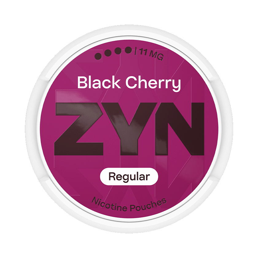 Can of ZYN Black Cherry Slim 11mg nicotine pouches (UK)