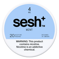 Can of Sesh+ Mint 4mg nicotine pouches