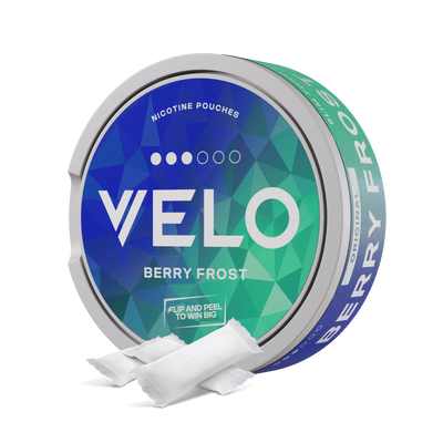 Can of VELO Berry Forest nicotine pouches