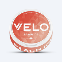 VELO Peach Ice can, angled view