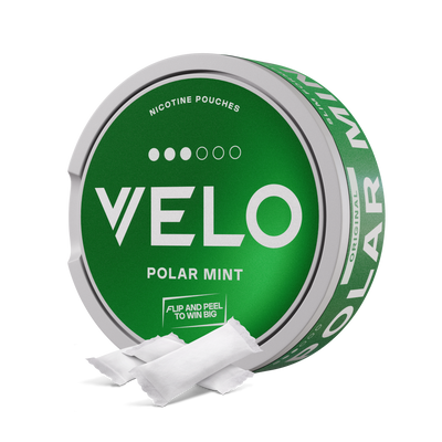 Can of VELO Polar Mint nicotine pouches