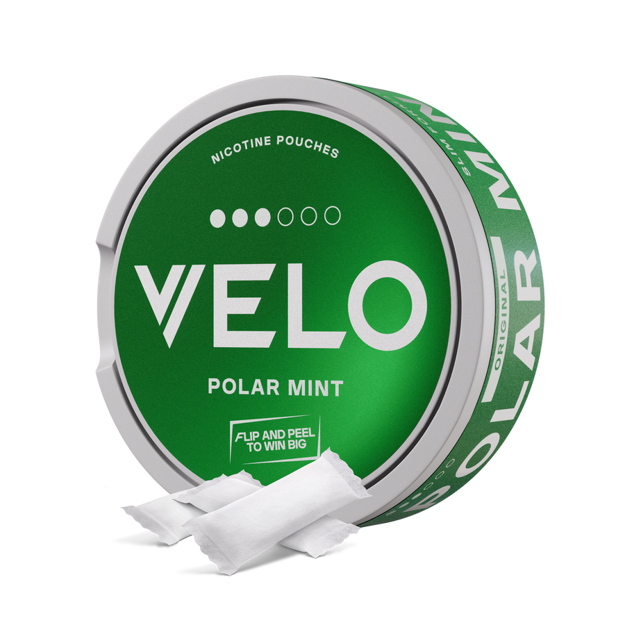 Can of VELO Polar Mint nicotine pouches