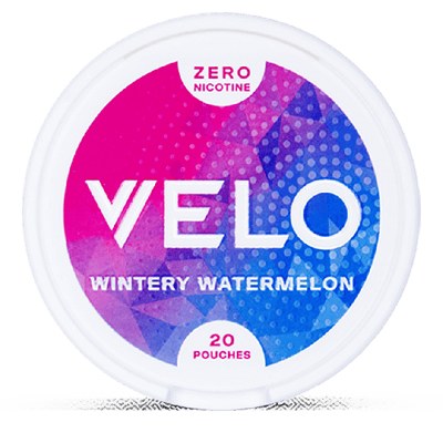 Can of VELO Wintery Watermelon nicotine pouches