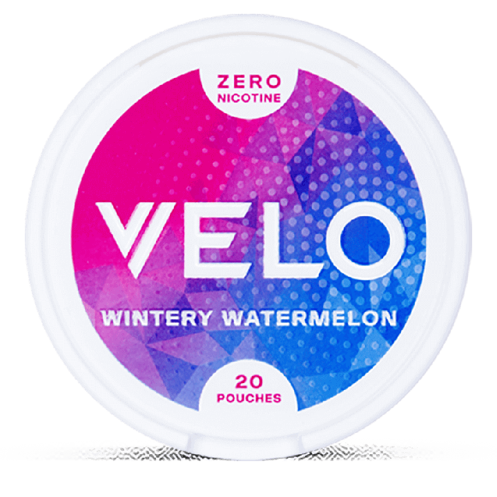 Can of VELO Wintery Watermelon nicotine pouches