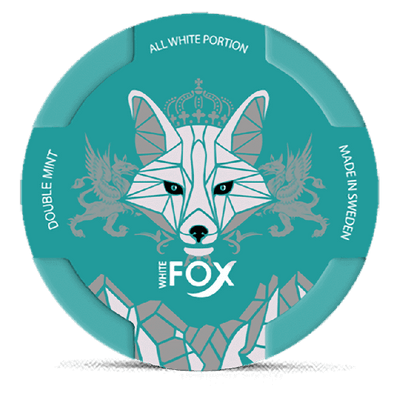 Can of White Fox Double Mint nicotine pouches