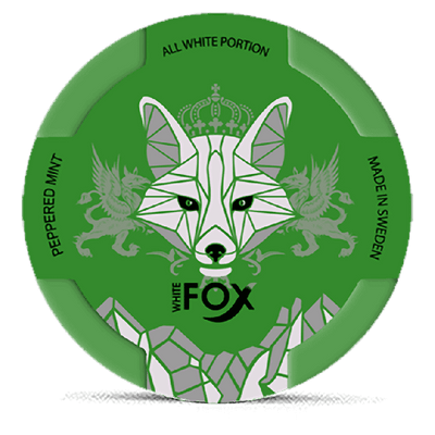 Can of White Fox Peppermint nicotine pouches