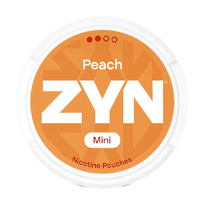 Can of ZYN Peach Mini nicotine pouches