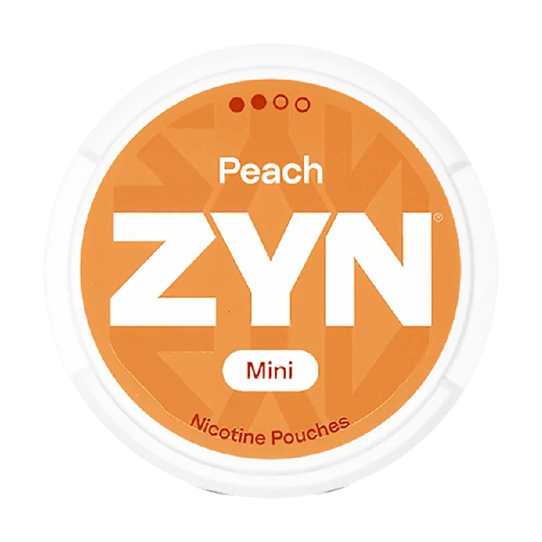 Can of ZYN Peach Mini nicotine pouches